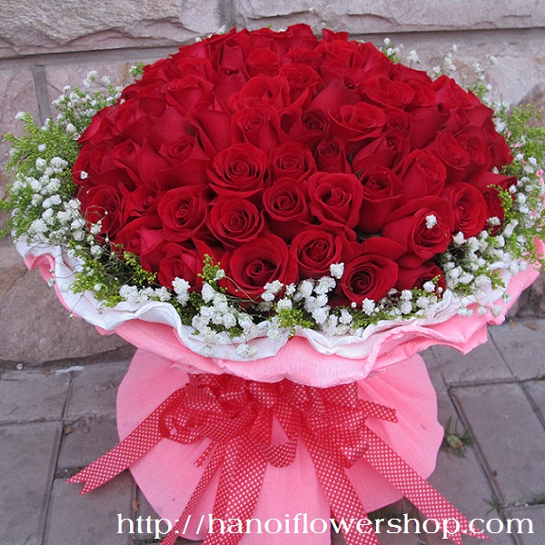 99 red roses bouquet for I will love you to the end of time